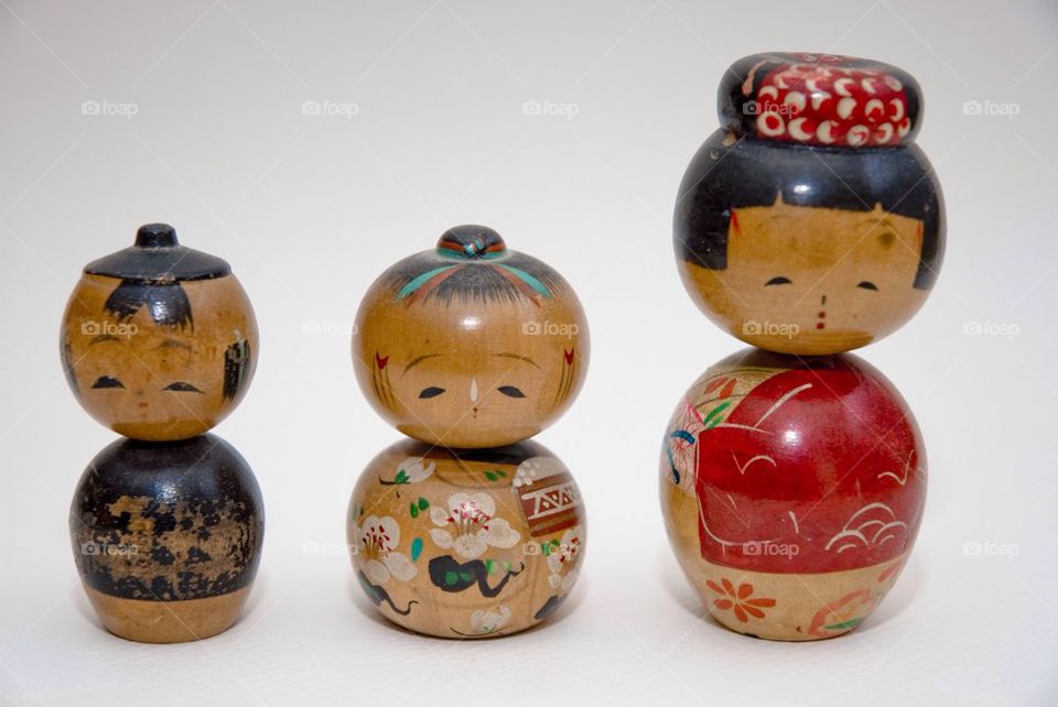Japanese Kokeshi dolls