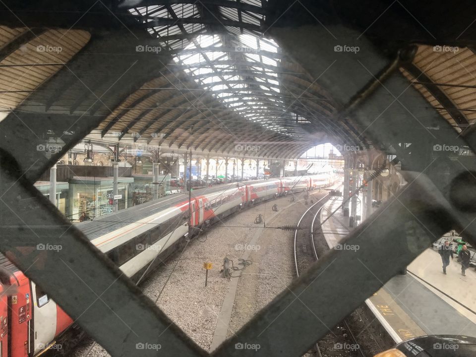 Newcastle Central Station 2019... photo taken from the bridge whilst heading to platform 4 ...