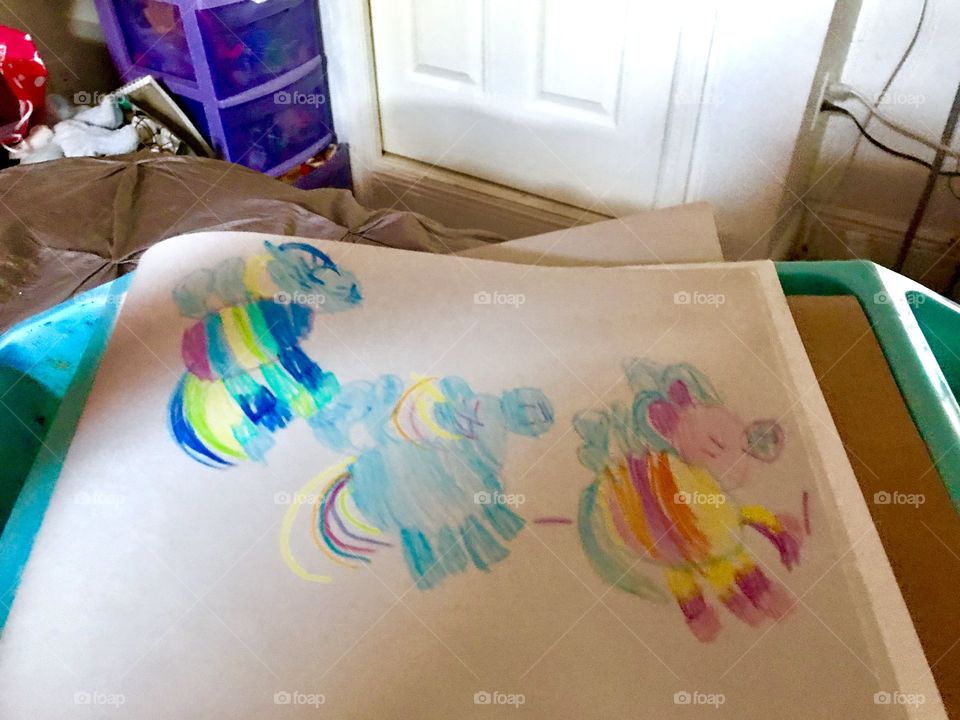 Rainbow unicorn Drawing