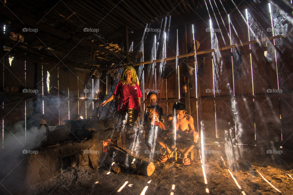 family life in the village of Betek Taman, Probolinggo Regency, Indonesia