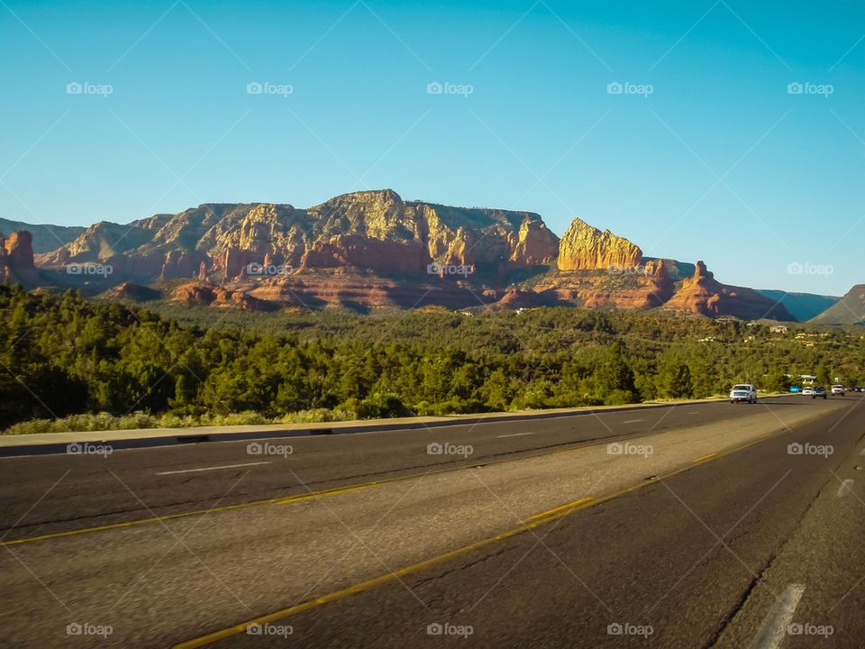 Red desert road