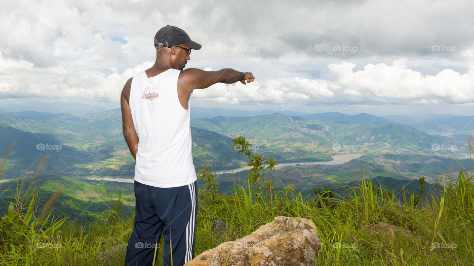Mekong river. view on the Laos side from Thailand