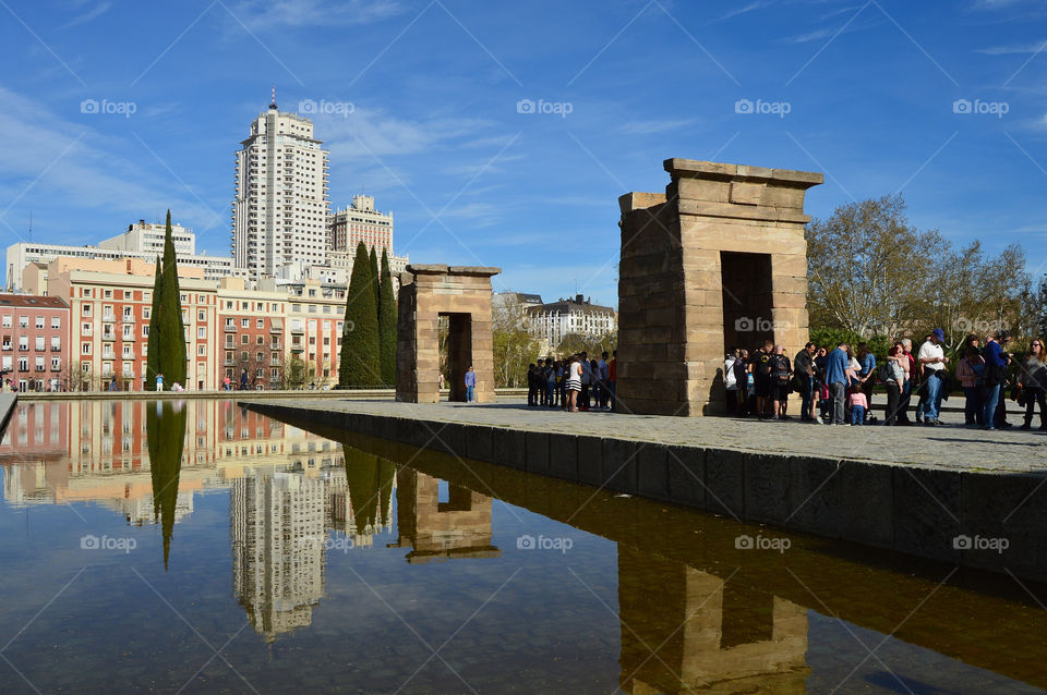 Debod Temple was a present from the Egyptian government to the city of Madrid.