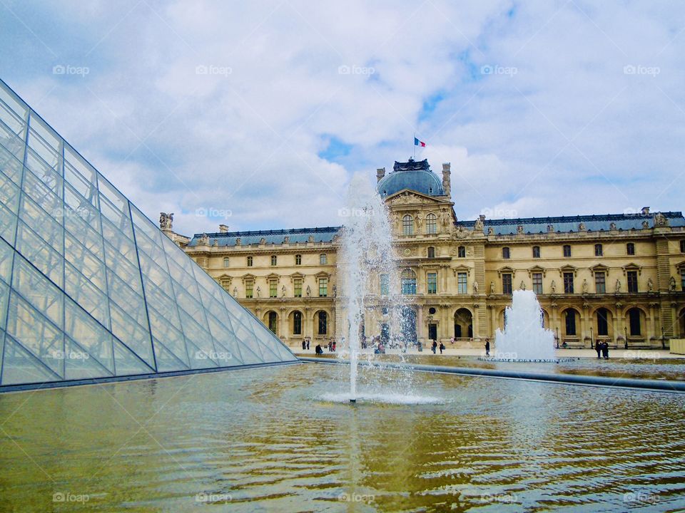 Fountain at the Louvre Paris