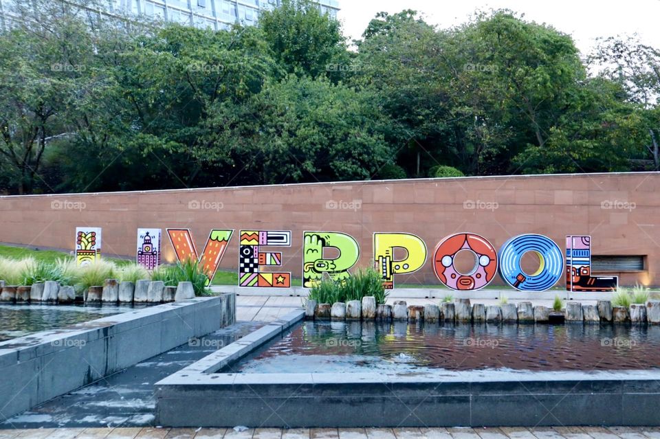 Water garden in Liverpool 