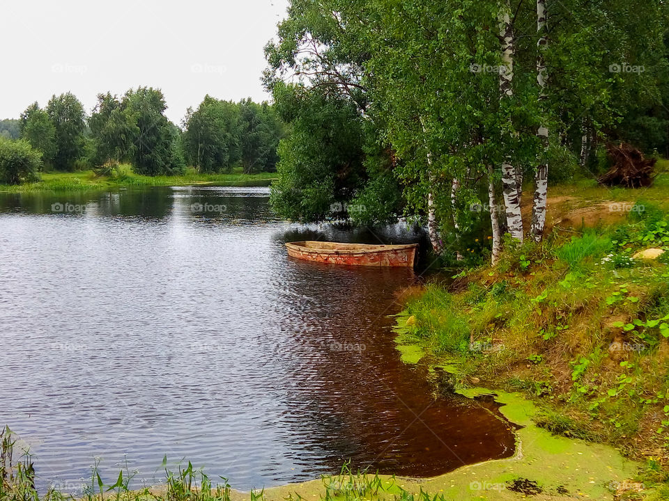 лодочка  река озеро
