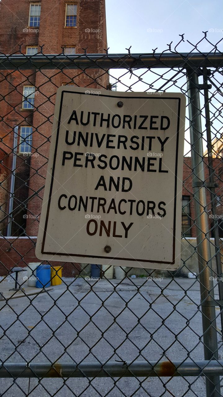 Authorized University Personnel And Contractors Only