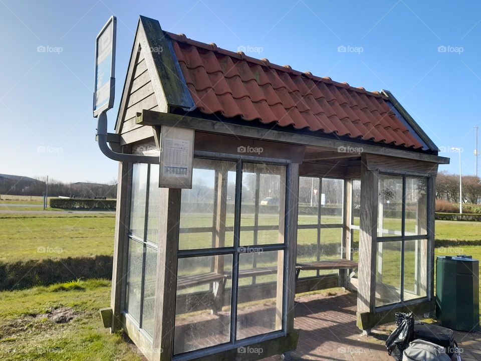 Bus shelter Ameland Netherlands