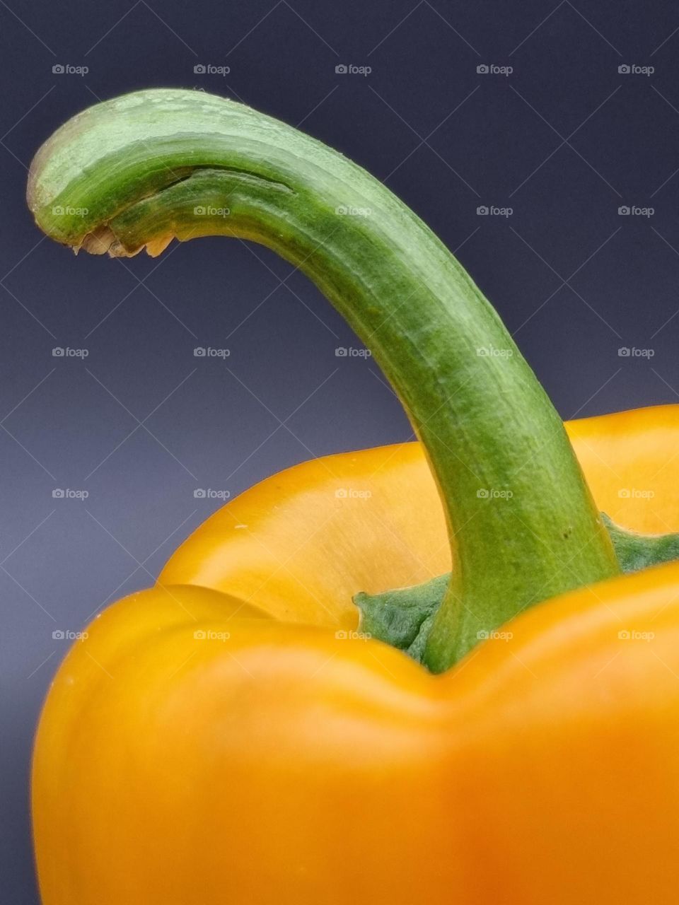 Macro shot of yellow sweet pepper