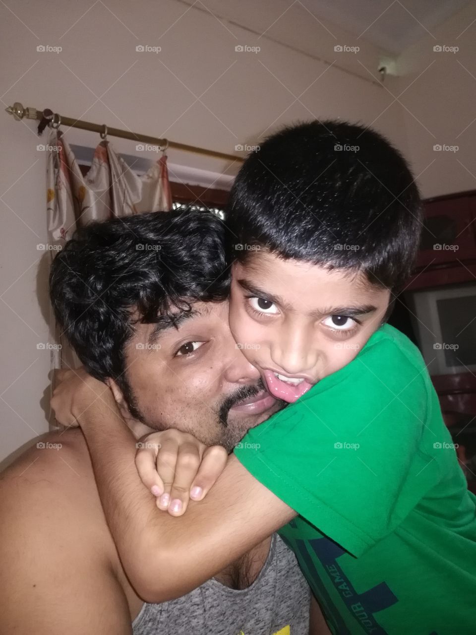 enjoying with my nephew