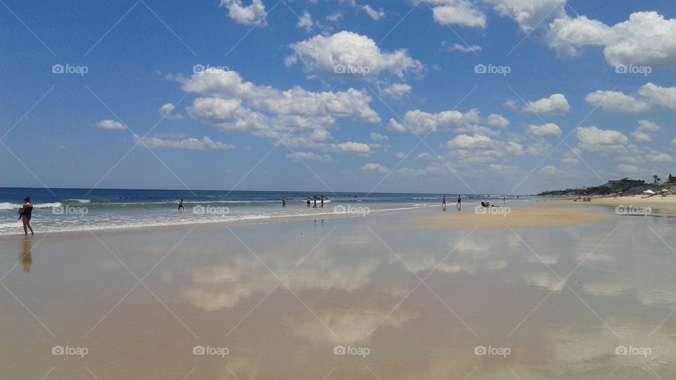 Atlantic Ocean Beach Reflection