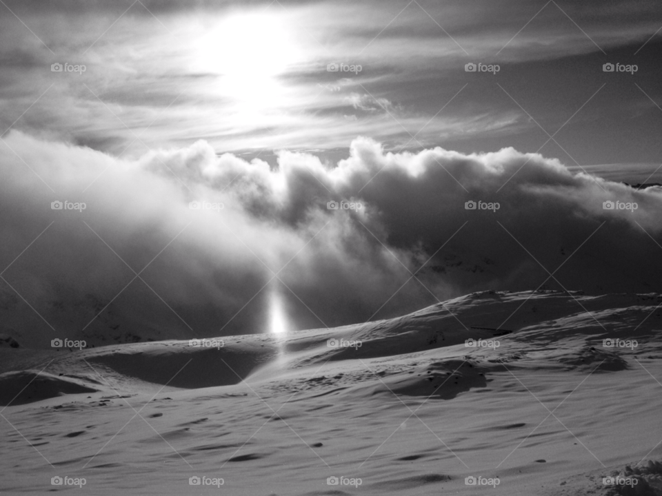 No Person, Storm, Water, Monochrome, Sunset