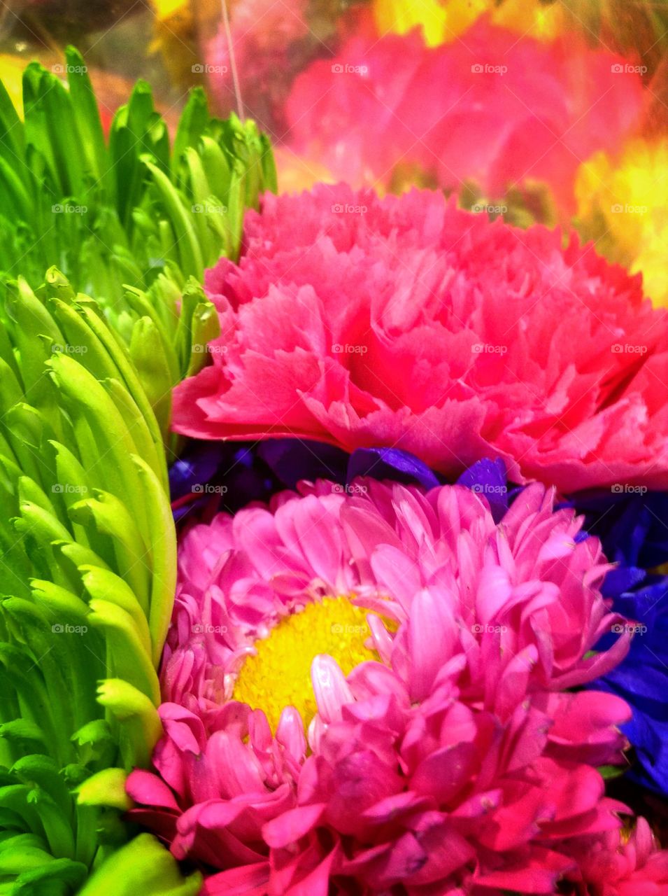 Flowers . At the local market.