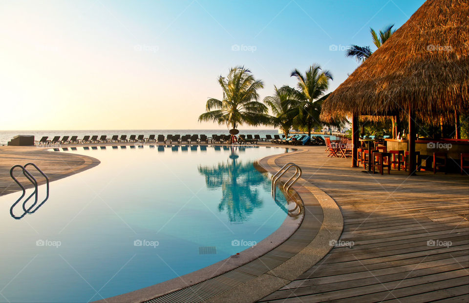 Resort on the Maldives.