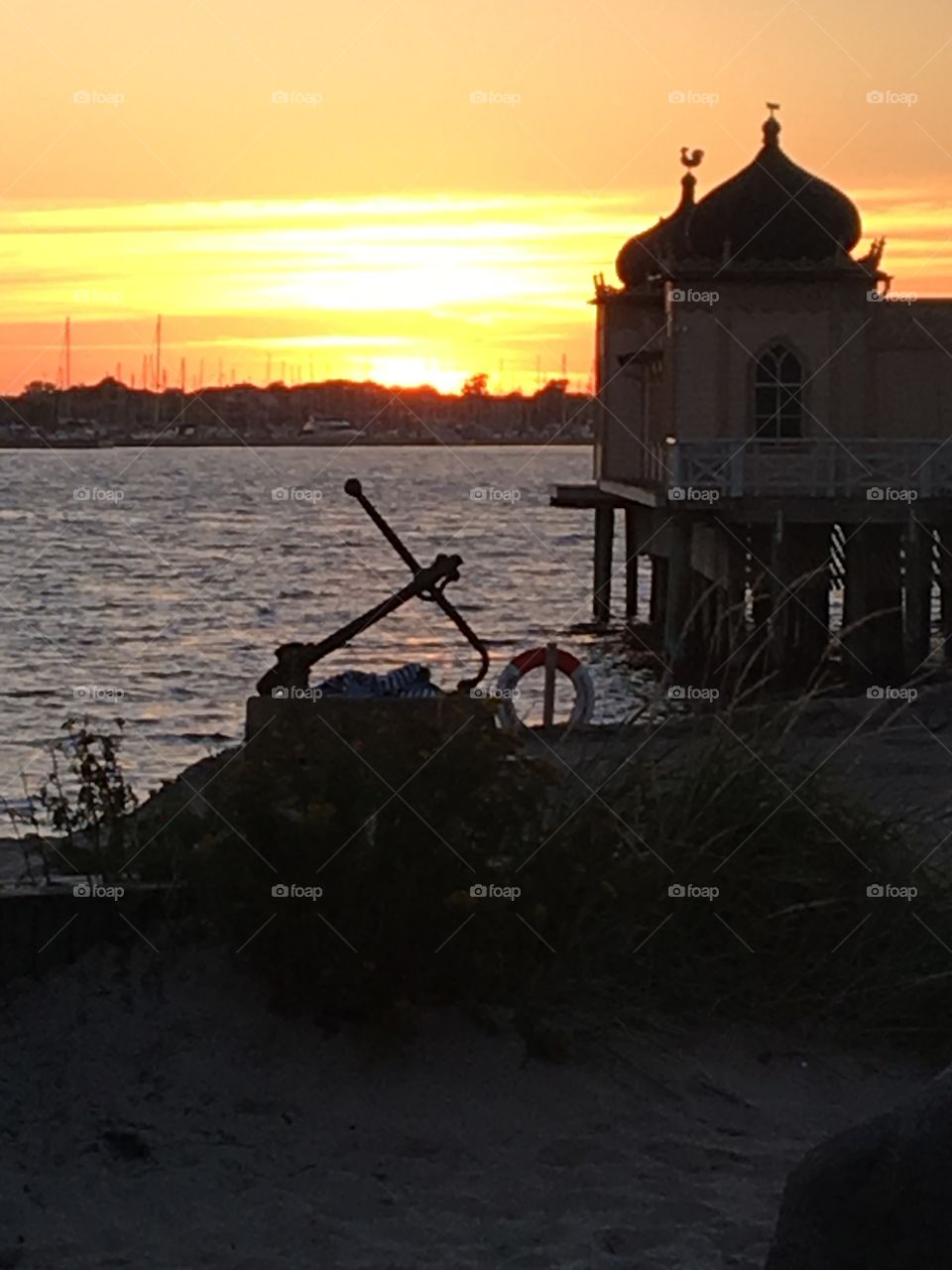 Anchor and Sunset 