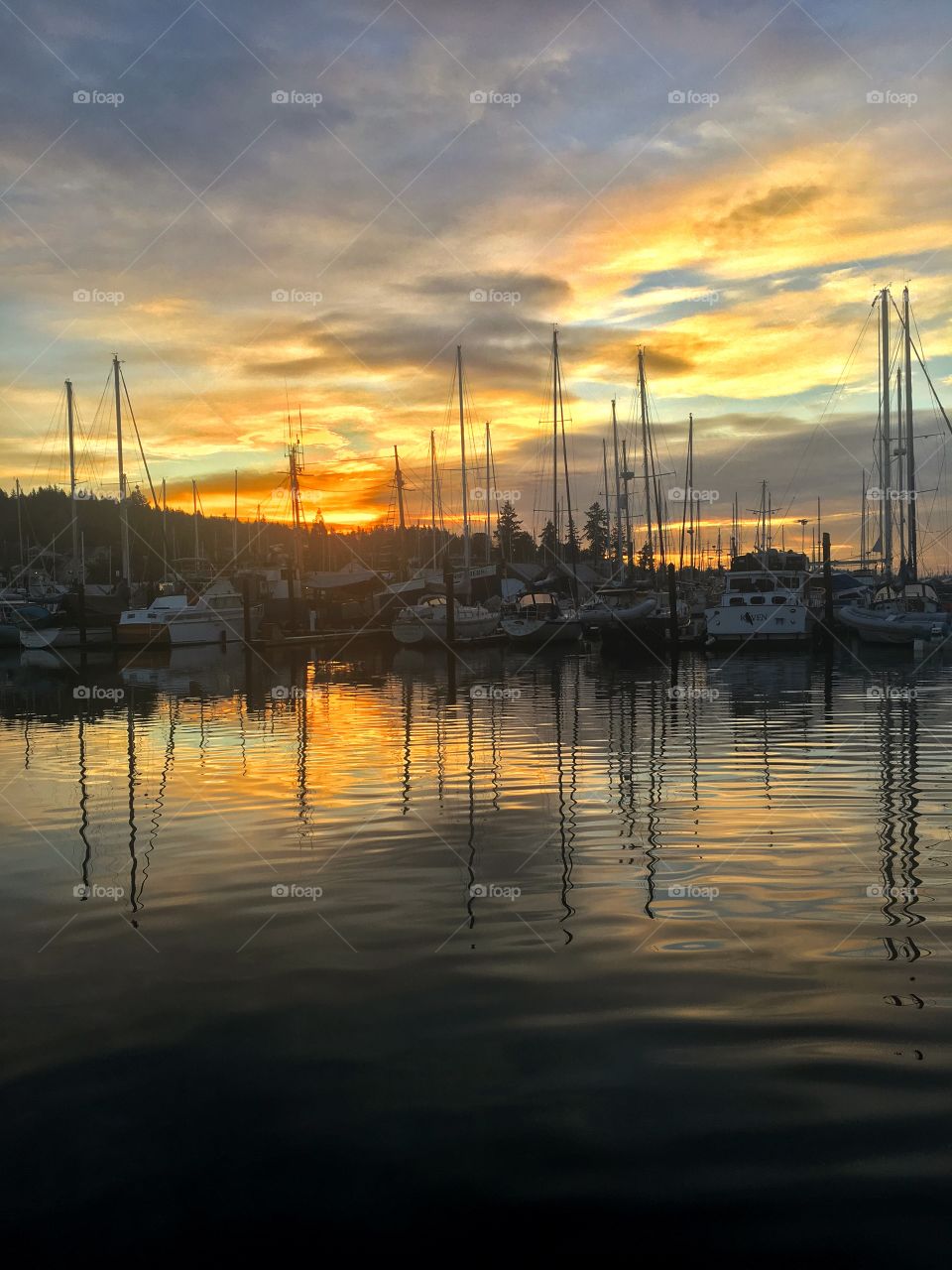 Winter Sunrise over Poulsbo Marina