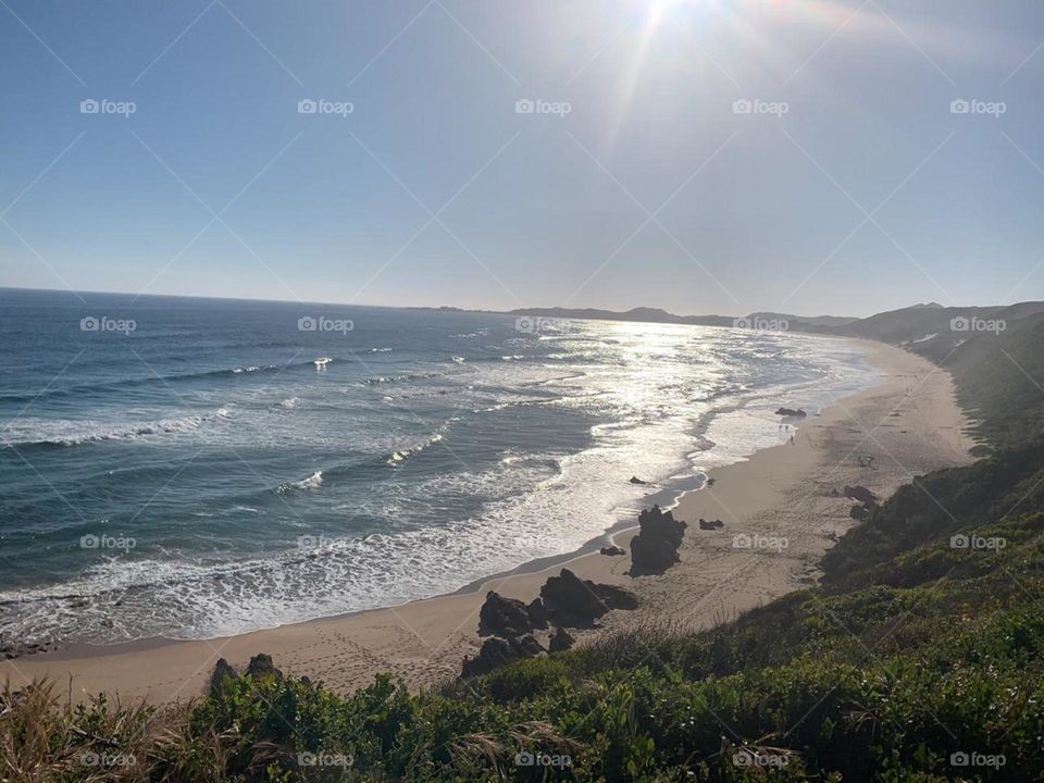 Magic West Cape South Africa, beautiful landscapes, rocks nature skyline and Atlantic Ocean beachfront 