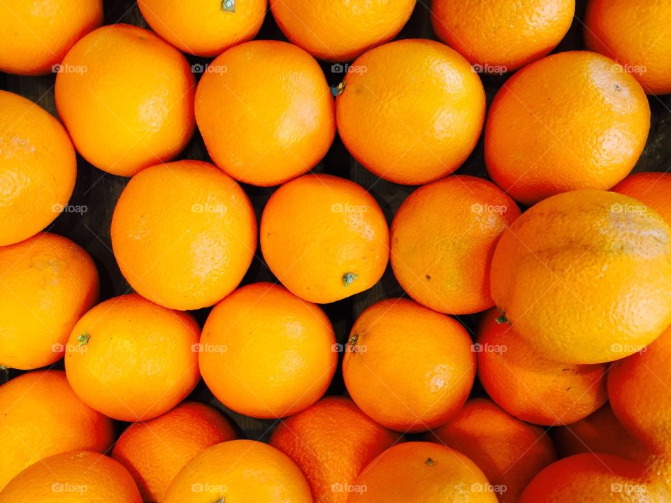 Full frame of orange fruits