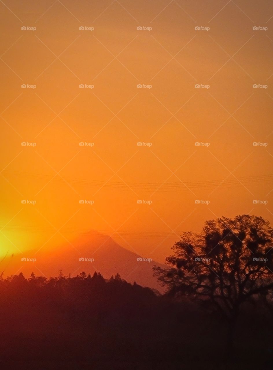 Mt Hood Silhouette as the sun came up...