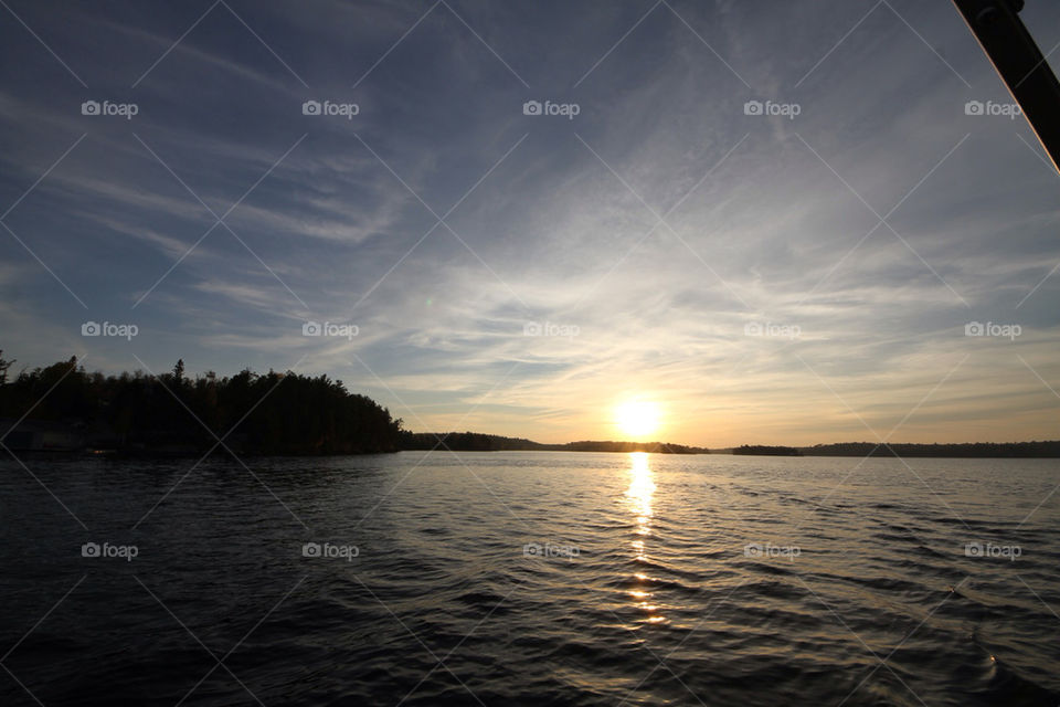sunset lake canada on by zgugz