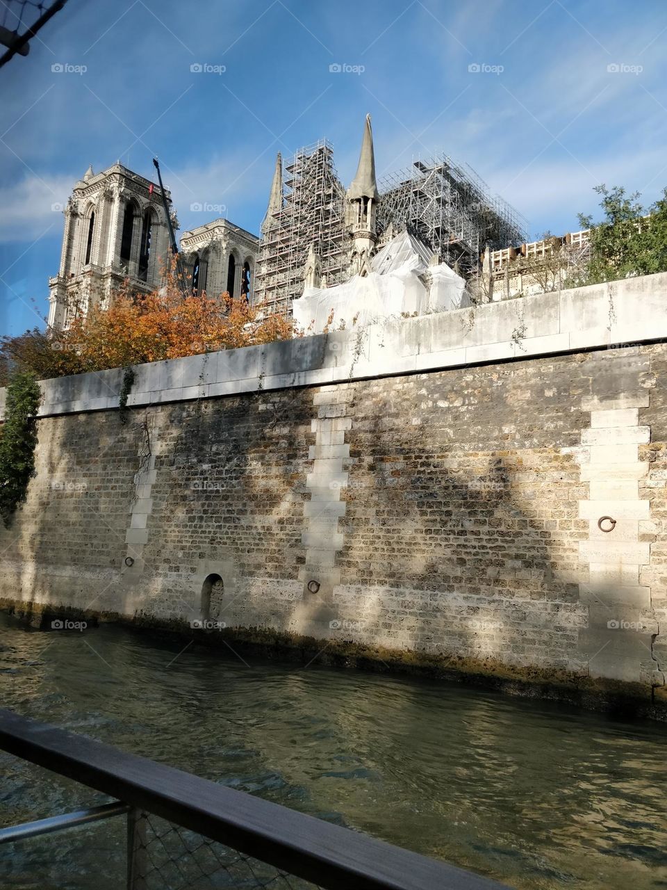 The Notre Dame de Paris Cathedral under construction