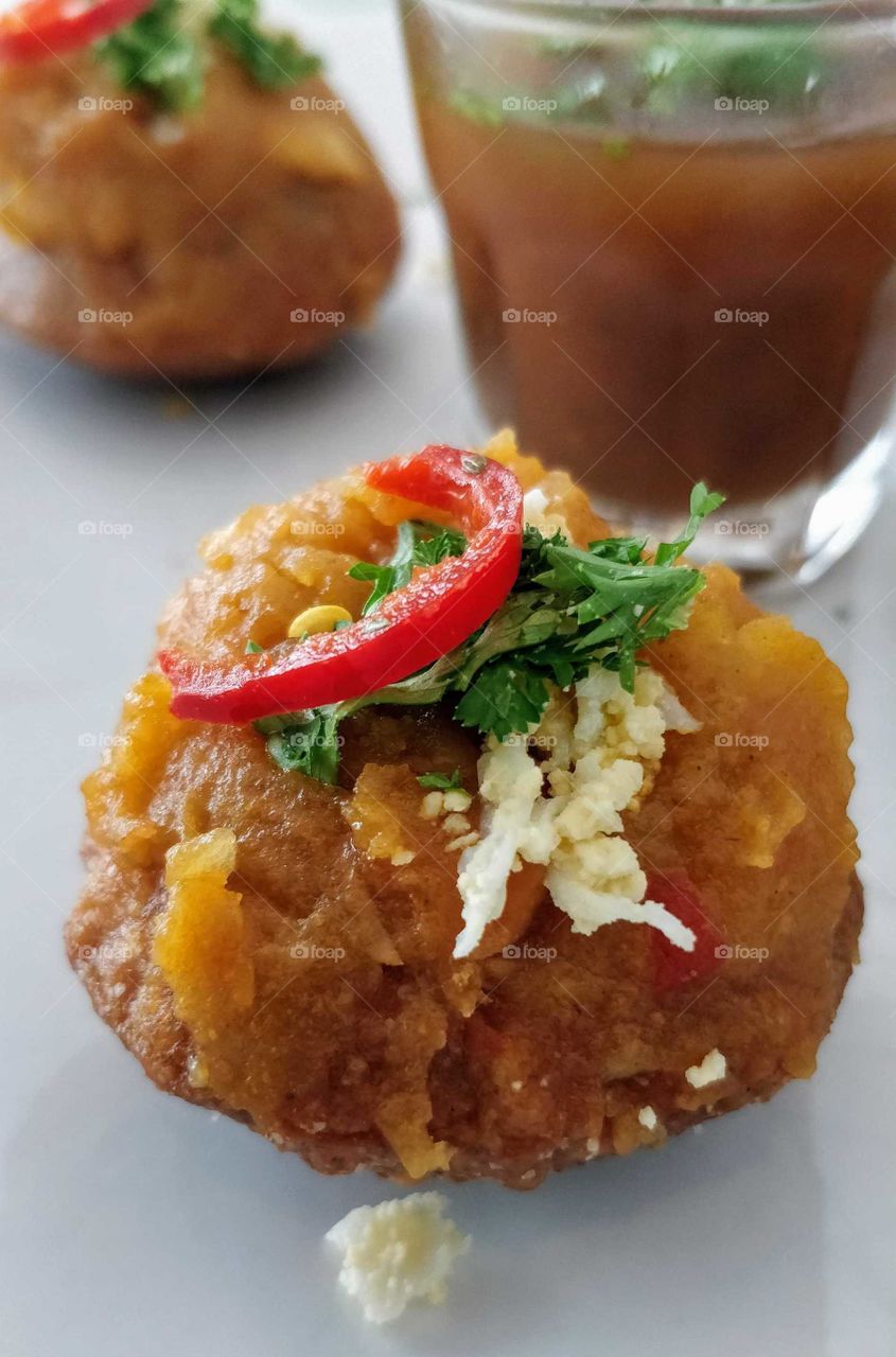 Bangladeshi food, fuchka, at Restaurant Fuchka, Oulu, Finland