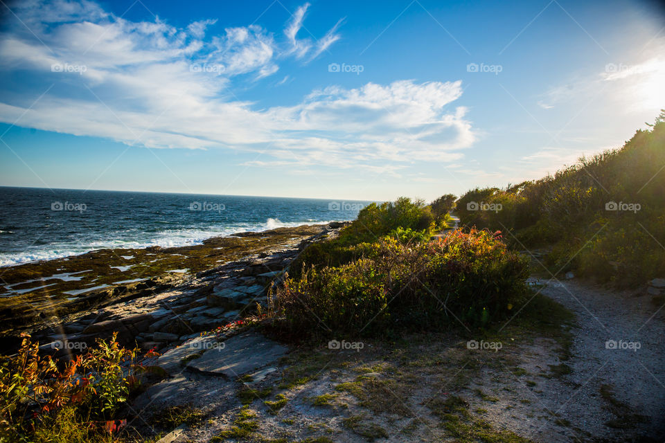 Portland Maine view of ocean