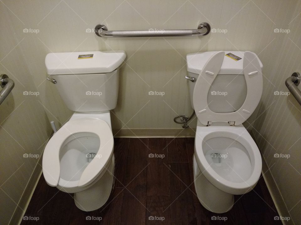 2 toilets one bathroom