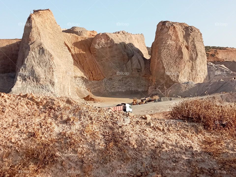 Sand quarries