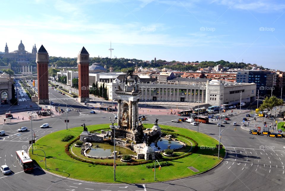 Barcelona roof top view 