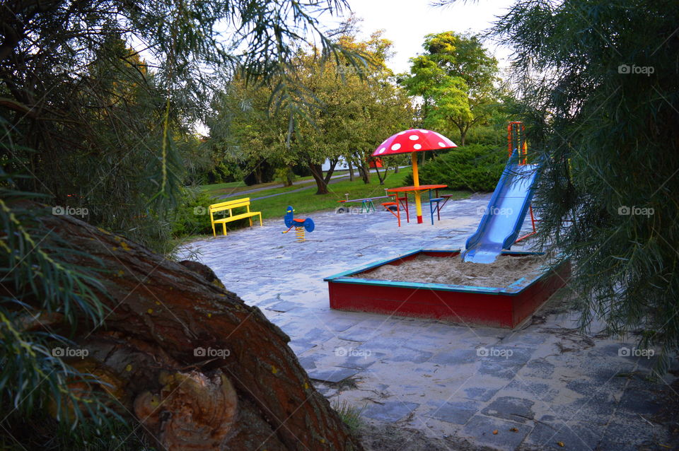 playground and garden