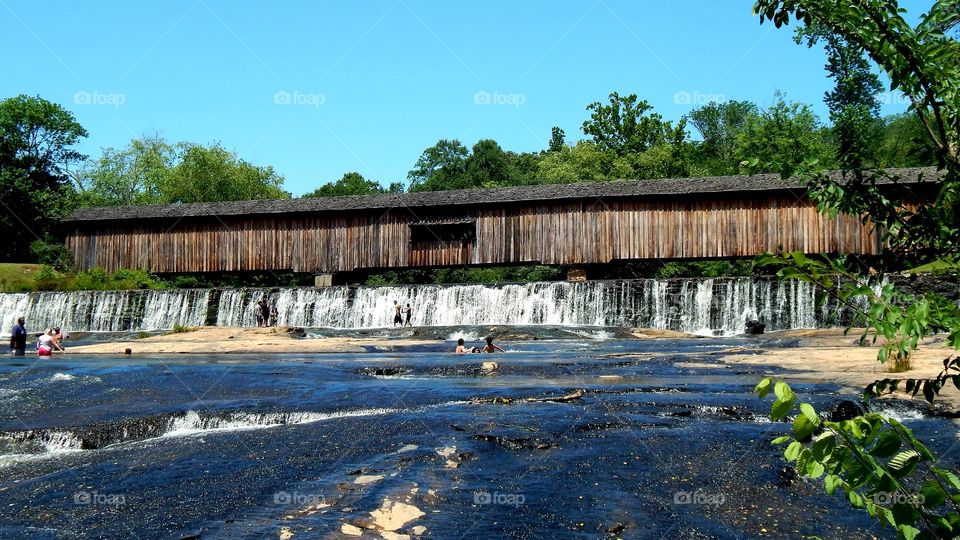 covered bridge at Watson mill state park, Georgia