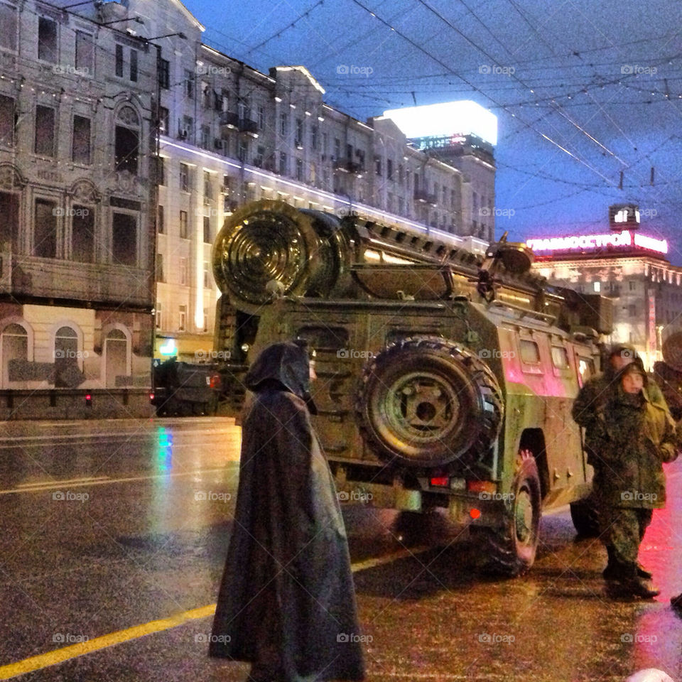 Military march rehearsal