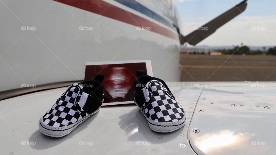 My cousin’s maternity photo shoot at Riverside Airport. Riverside, California.
