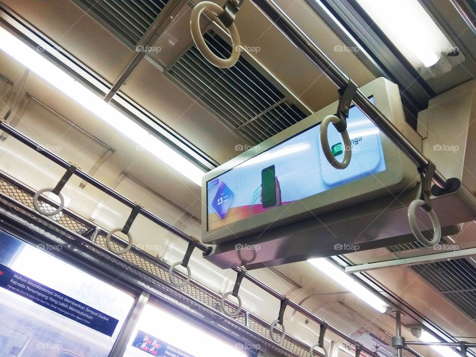 TV display on train