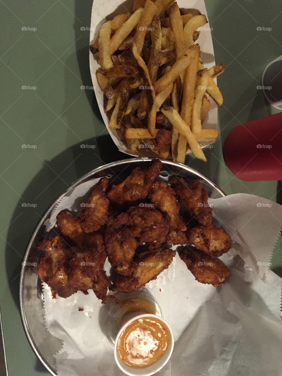 Wings and fries