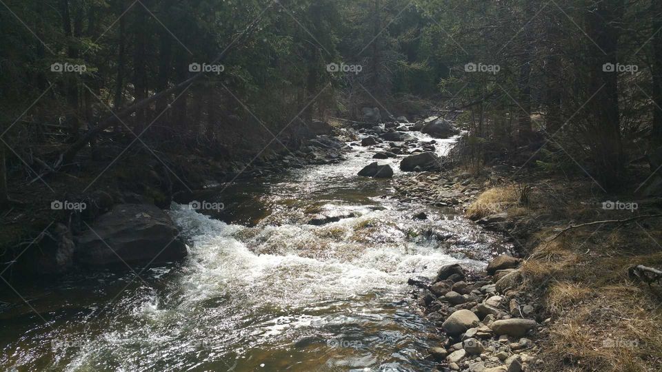 River moving downstream