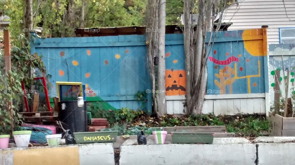 Decorated Fence For Season