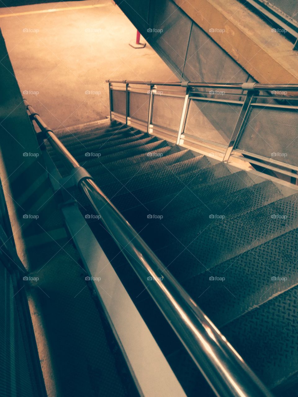 Empty subway steps