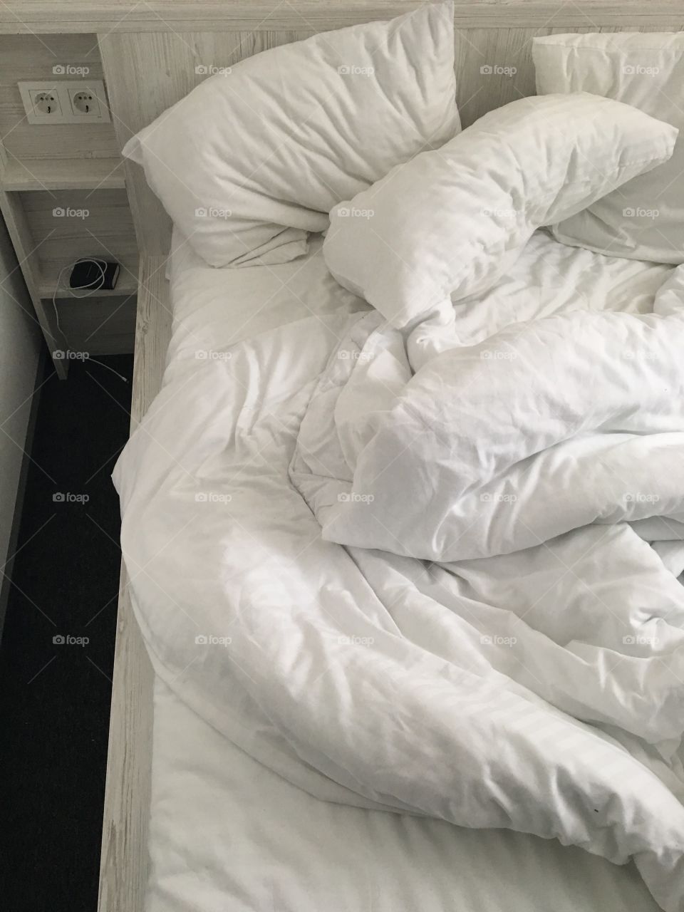 White bed