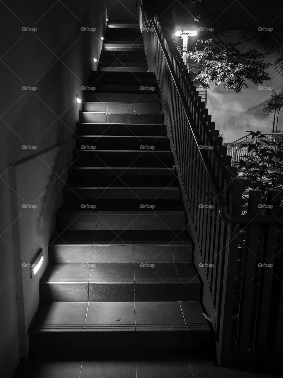 Staircase with railing