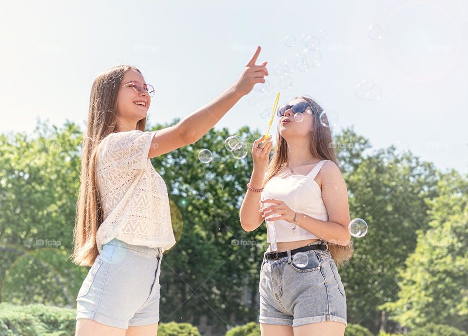 female friends having fun together