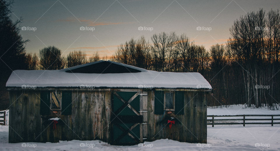 The Barn at Sunset