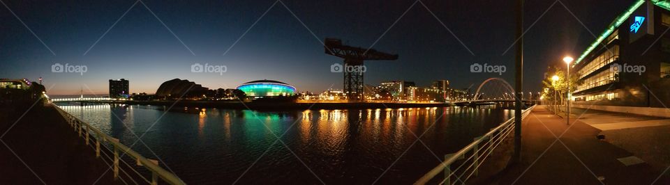 Glasgow by night.