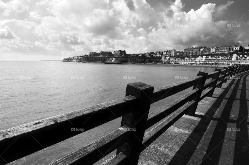 View from the pier looking at Broadstairs, England