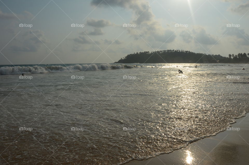 Sunset in Mirissa beach Sri Lanka