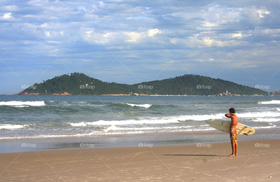 Surf on Campeche Beach, Florianopolis Brazil