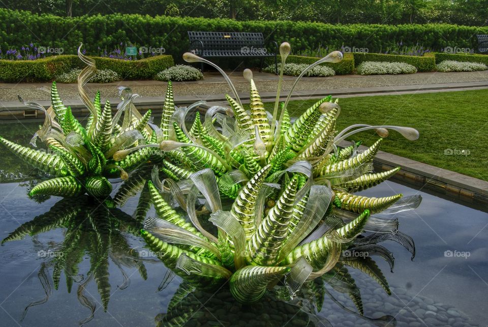 Glass decor on water