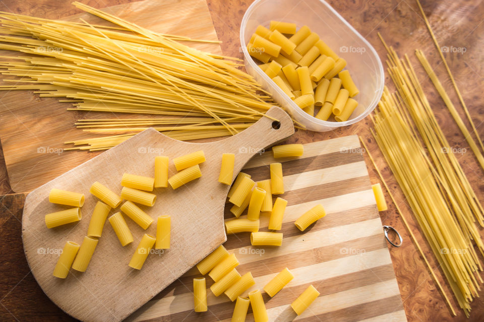 Different types of pasta