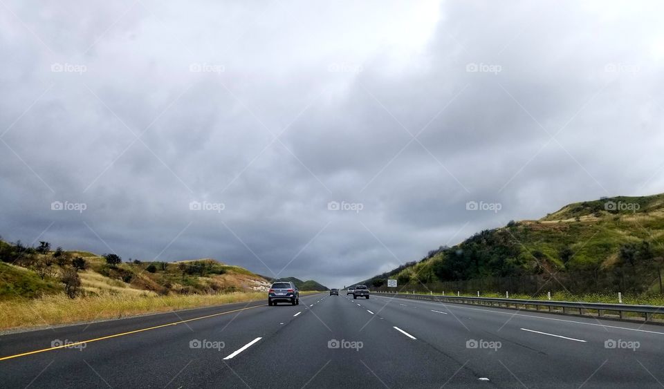 Road Trip VI: highway before a storm